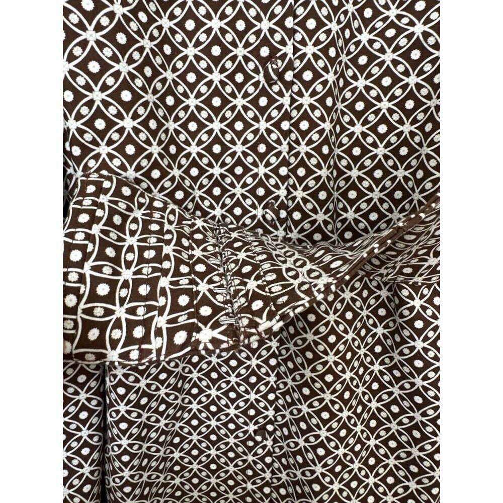 Hill House NWT The Carolina Shirt Dress Chocolate Circular Lattuce XL Midi - Picture 4 of 10